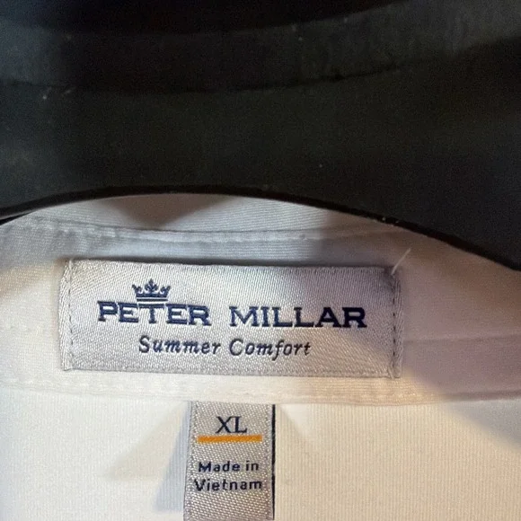 Peter Millar 121st US Amateur Oakmont Golf Polo Shirt White XL Summer Comfort - Picture 3 of 6